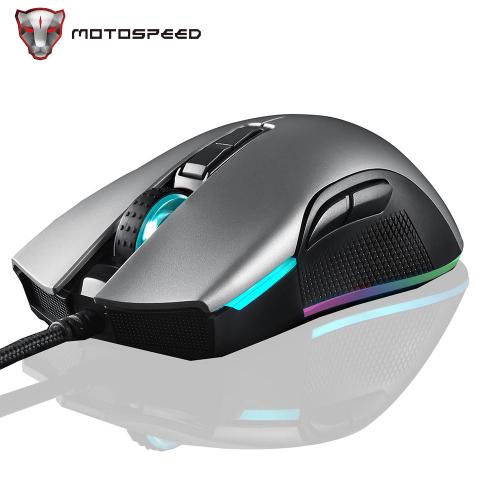 Official Motospeed V70 Gaming Mouse RGB LED Backlight Optical USB Wired 7 Buttons Customize Macro Programming