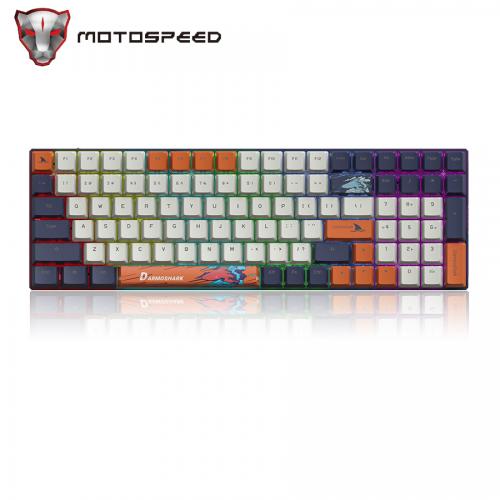 Official Motospeed K1 Pro 2.4G Wireless Mechanical Keyboard 100 Keys Hot Swap RGB Backlight Wired Dual-Mode GATERON Shaft Gaming Keypad