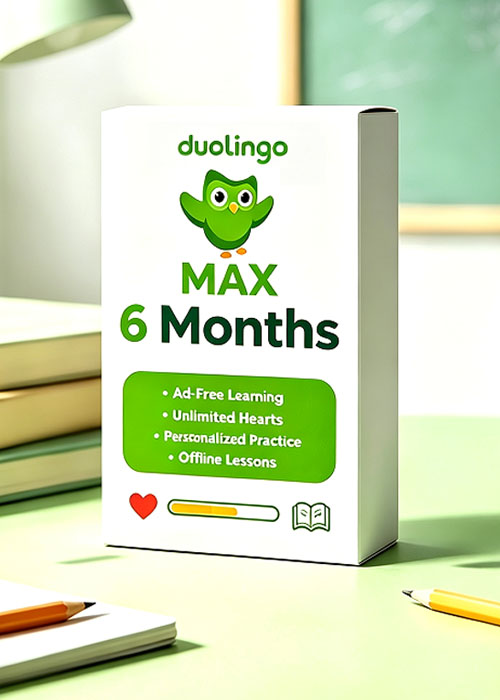vip-urcdkey, Super Duolingo MAX 6 Months Subscription