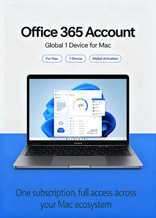 MS Office365 Account Globle 1 Device For MAC, Vip-Urcdkey 