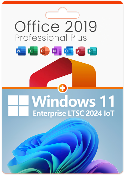 Windows 11 IoT Enterprise LTSC 2024 + Office2019 Pro Plus CD Keys Pack