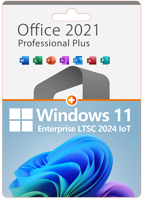 Windows 11 IoT Enterprise LTSC 2024 + Office 2021 Pro Plus CD Keys Pack