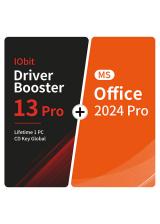 Official IObit Driver Booster 13 Pro Lifetime 1 PC CD Key Global+MS Office2024 Pro  Pack