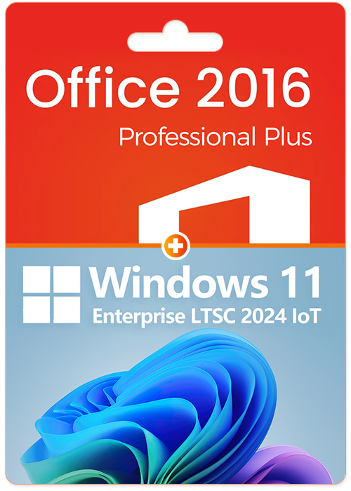 Windows 11 IoT Enterprise LTSC 2024 + Office2016 Pro Plus CD Keys Pack